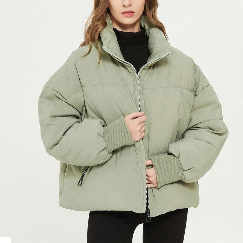 Jaqueta Puffer GoldLess™ com Gola Alta e Caimento Soltinho / A Mais Quentinha e Estilosa para você Arrasar no Inverno!